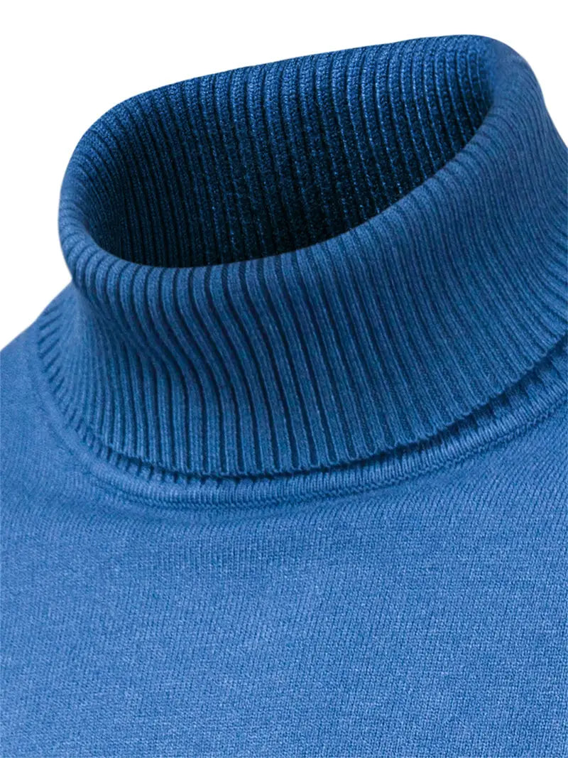 Men’s Turtleneck Sweater - Slim Fit - Soft Knit - Long Sleeve Smart Casual Wear