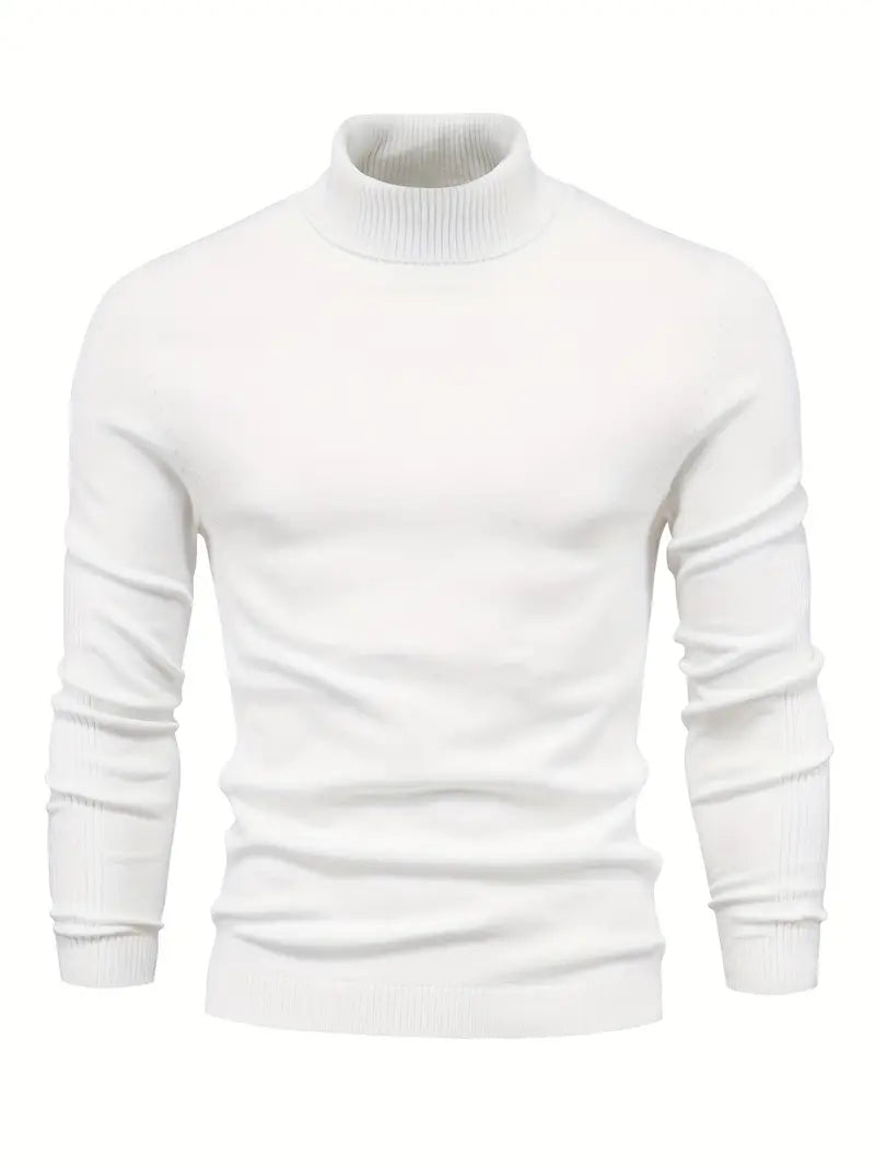 Men’s Turtleneck Sweater - Slim Fit - Soft Knit - Long Sleeve Smart Casual Wear