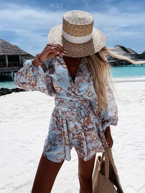 Boho Lace Playsuit - Summer Beach Romper for Women