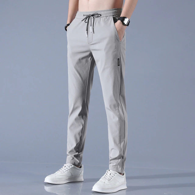 Men’s Jogger Trousers - Slim Tapered Fit - Elastic Waistband with Drawstring - Breathable