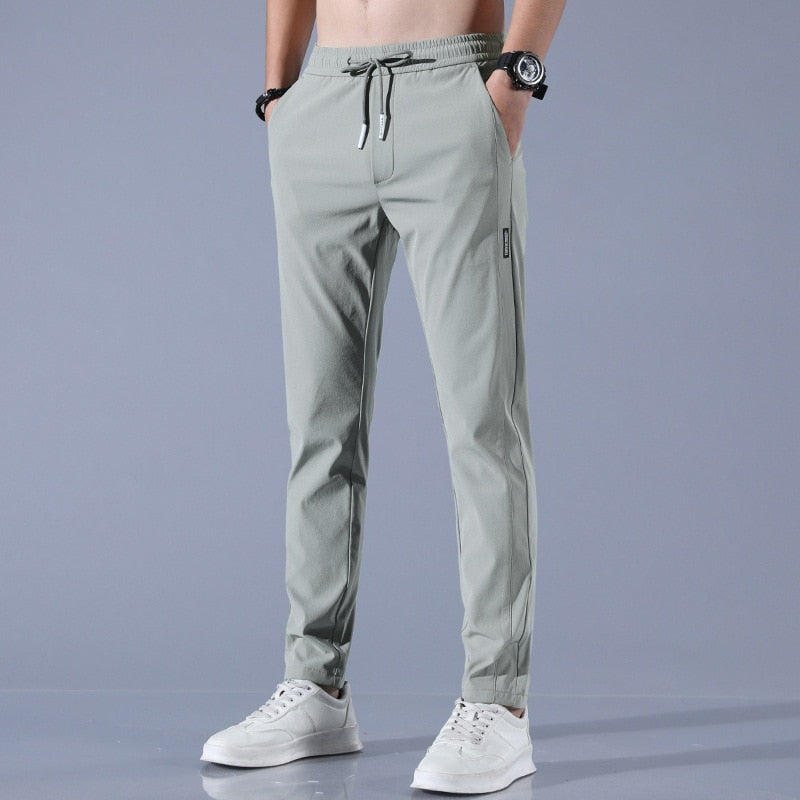 Men’s Jogger Trousers - Slim Tapered Fit - Elastic Waistband with Drawstring - Breathable