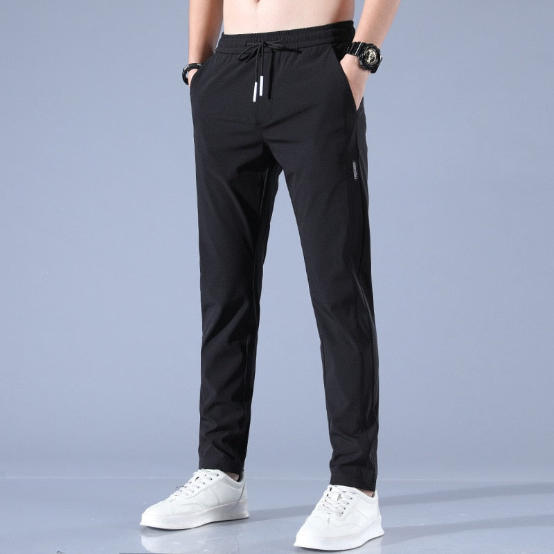 Men’s Jogger Trousers - Slim Tapered Fit - Elastic Waistband with Drawstring - Breathable
