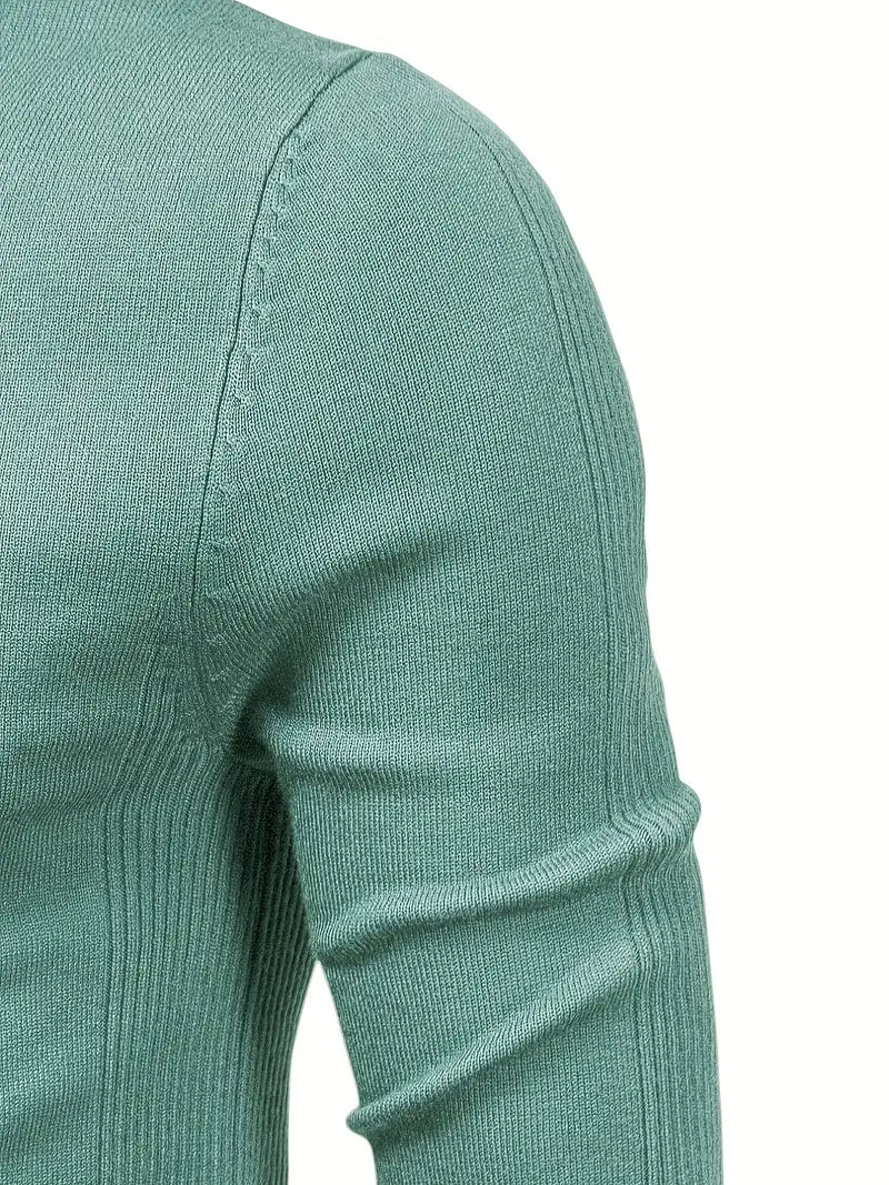 Men’s Turtleneck Sweater - Slim Fit - Soft Knit - Long Sleeve Smart Casual Wear
