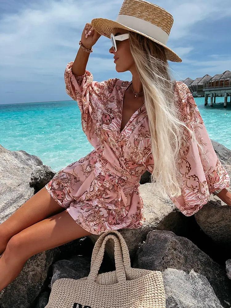 Boho Lace Playsuit - Summer Beach Romper for Women
