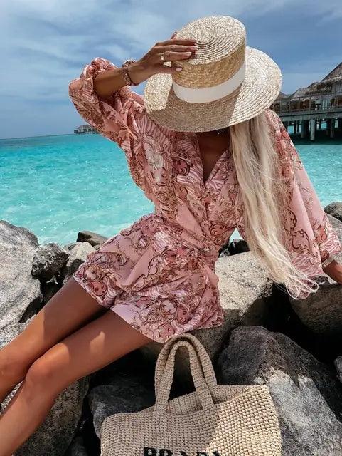 Boho Lace Playsuit - Summer Beach Romper for Women
